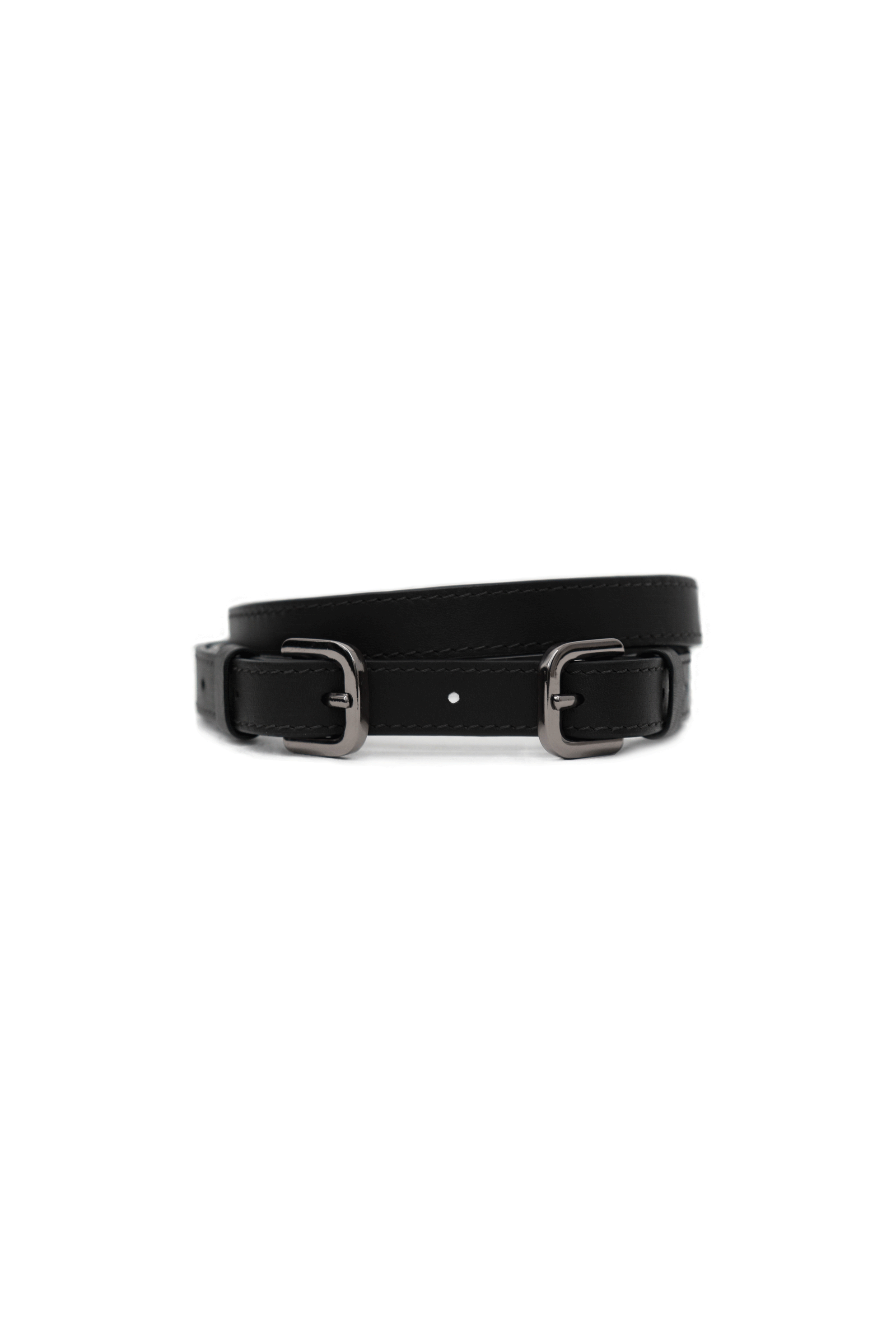 Two Buckle Belt [ Black ]